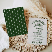 ツインハッピーキャンパーズボーイフォレスト1歳の誕生日 招待状