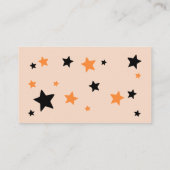 ツインハロウィーンの赤ちゃんシャワーおむつラッフル エンクロージャーカード (裏面)