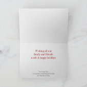 ツインハートクリスマスグリーンレッドパターンカード シーズンカード (内部)