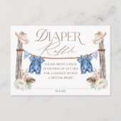 ツインバッカロスカウボーイズブルーウェスタンおむつラッフル エンクロージャーカード (正面)