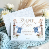 ツインバッカロスカウボーイズブルーウェスタンおむつラッフル エンクロージャーカード