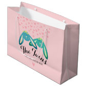 ツインバニーズベビーシャワーキュートパステルピンクパーティー ラージペーパーバッグ (正面アングル)