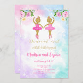 ツインバレリーナ招待状 招待状 (正面/裏面)