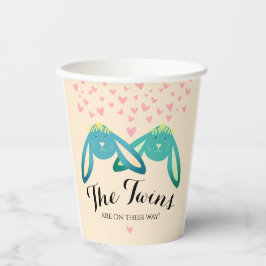ツインバンニーベビーシャワーライトイエローパーティー 紙コップ