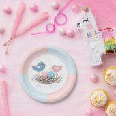 ツインバードズネスト | 赤ちゃんシャワー ペーパープレート (パーティー)