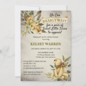 ツインバーリーウェイウッドランドテディベアベビーシャワー 招待状 (正面)