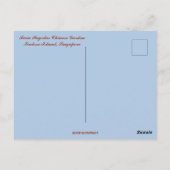 ツインパゴダスガーデン中国のシンガポール ポストカード (裏面)