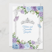 ツインパープルとブルーバタフライシルバーキンセアニラ 招待状 (裏面)