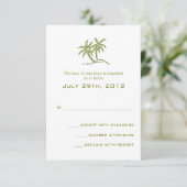 ツインパームツリーズグリーントロピカルビーチ結婚式 出欠カード (スタンド正面)