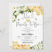 ツインビーの親へビー男女兼用ベイビーシャワー 招待状 (正面)