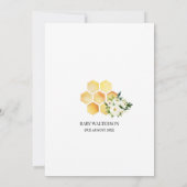 ツインビーの親へビー男女兼用ベイビーシャワー 招待状 (裏面)