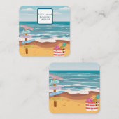 ツインビーチベビーシャワー招待状エンクロージャカード エンクロージャーカード (正面/裏面)