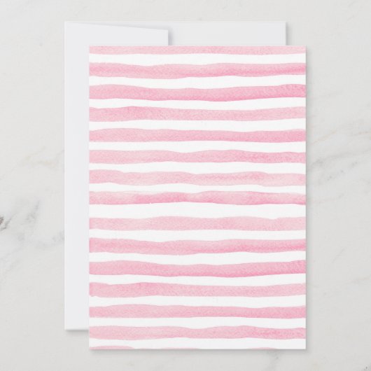 ツインピンクと金ゴールドカボチャ赤ちゃんシャワー招待状 招待状 (裏面)