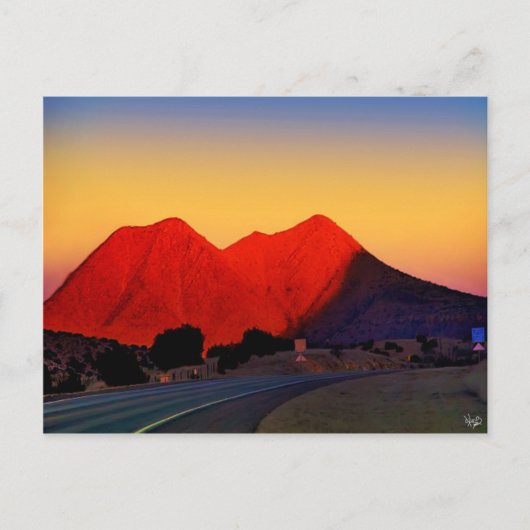 ツインピークまたはシスターピーク,アルパイン, TX ポストカード (正面)