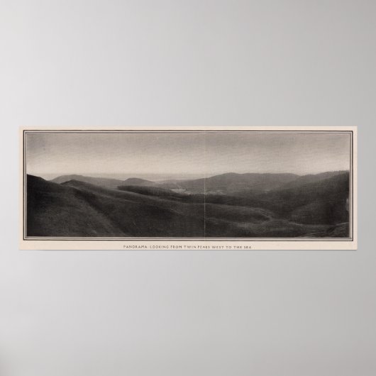 ツインピーク西から海へのパノラマ ポスター (正面)