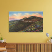 ツインピーク&ハイウェイのビュー キャンバスプリント (インサイチュ (リビング))