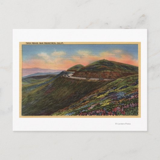 ツインピーク&ハイウェイのビュー ポストカード (正面)