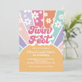 ツインフェストレインボーサンシャインデイジー1st誕生日 招待状 (スタンド正面)