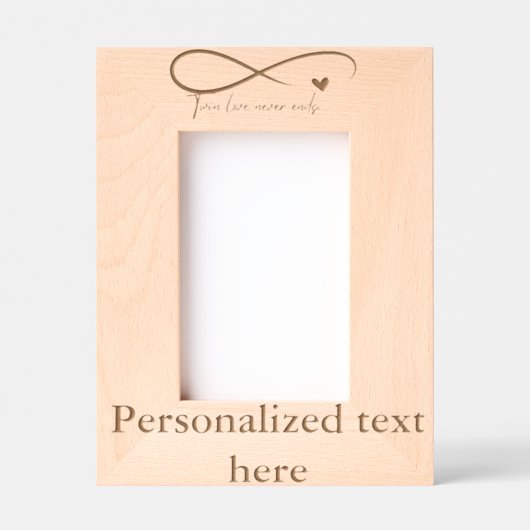 ツインフォトフレームの刻印フレーム レーザー彫刻フレーム (正面)