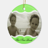 ツインフォトブライトグリーン セラミックオーナメント (左)