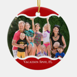 ツインフォトレッドセラミックオーナメント セラミックオーナメント