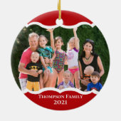 ツインフォトレッドセラミックオーナメント セラミックオーナメント (裏面)