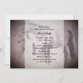 ツインフォールの雪馬ベビーシャワー招待状 招待状 (裏面)