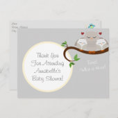 ツインフクロス赤ちゃんシャワーありがとうはがき ポストカード (正面/裏面)