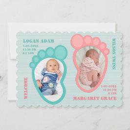 ツインフットプリントベビーの発表 案内状