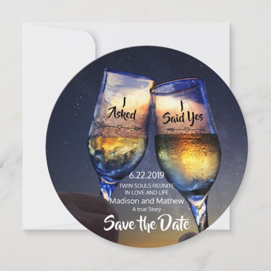 ツインフレームの結婚発表 保存の日付 セーブザデート (正面)