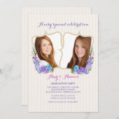 ツインフレームフォト卒業招待状 招待状 (正面/裏面)