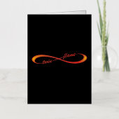 ツインフレーム無限大シンボル 箔グリーティングカード (正面)