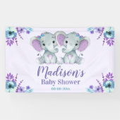 ツインフローラテーブルトップの背景バナーサイン 横断幕 (横)