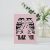 ツインフールズカワイイシンプルーチッカスタムクありがとう ポストカード (スタンド正面)