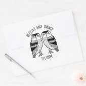 ツインフールズキュートシンプルシックカスタムベビーシャワー ラウンドシール (封筒)