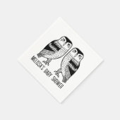 ツインフールズキュートシンプルシックカスタムホテル スタンダードカクテルナプキン (角)