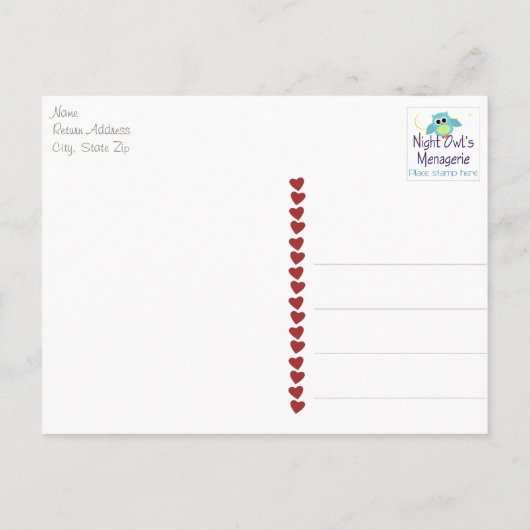 ツインフールズボーイ&ガールありがとうはがき ポストカード (裏面)