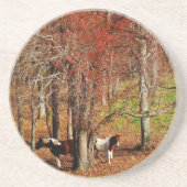 ツインブラウンとホワイトホース コースター (正面)