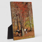 ツインブラウンとホワイトホース フォトプラーク (側面)