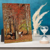 ツインブラウンとホワイトホース フォトプラーク (側面)