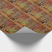 ツインブラウンとホワイトホース ラッピングペーパー (角)