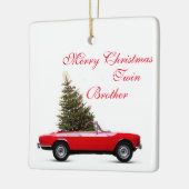 ツインブラザークリスマスの飾り&ウィッシュ セラミックオーナメント (左)