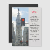 ツインブラザーズシティビュー誕生日磁気カード (正面/裏面)