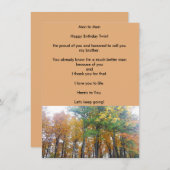 ツインブラザーズ誕生日フラットグリーティングカード (正面/裏面)