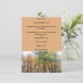 ツインブラザーズ誕生日フラットグリーティングカード (スタンド正面)