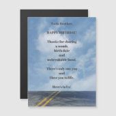 ツインブラザーズ誕生日磁気グリーティングカード (正面/裏面)