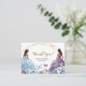 ツインブルーとパープルのバラプリンセスキンセアニラ エンクロージャーカード (スタンド正面)