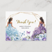 ツインブルーとパープルのバラプリンセスキンセアニラ エンクロージャーカード (正面)