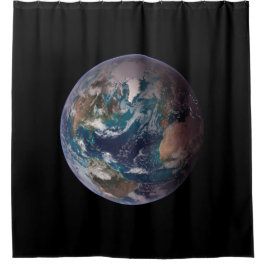 ツインブルーのビー玉 – 西 – 惑星の地球 シャワーカーテン