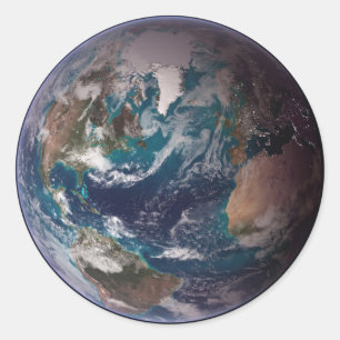 ツインブルーのビー玉 – 西 – 惑星地球NASAの画像 ラウンドシール